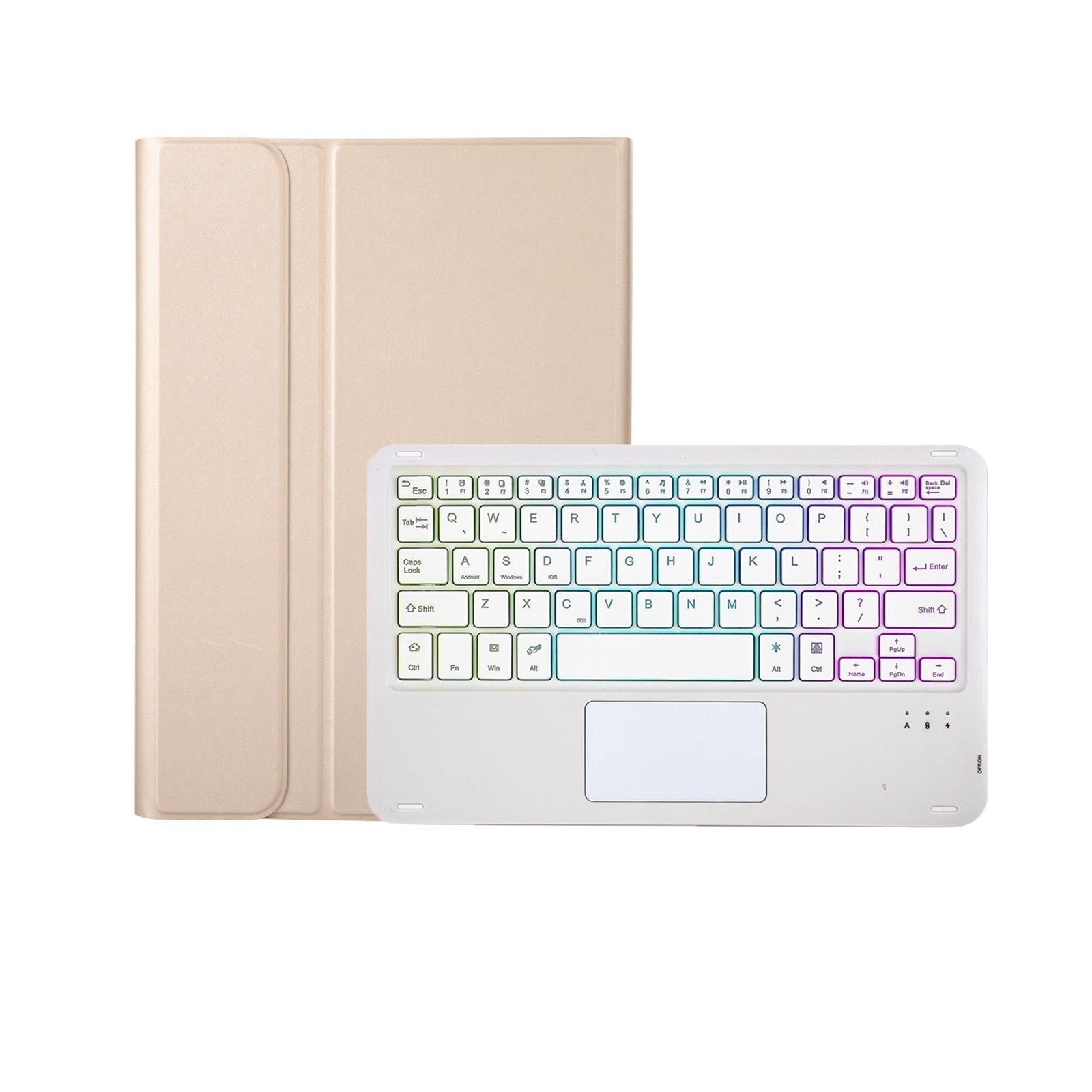 V562-D108510300ADE-202504291845-12 Bluetooth Keyboard Leather Tablet Case For Ipad 9.7 2018 & 2017 / Pro 9.7 / Air 2 With Touch Pad And Pen Slot - Blue - Image 13