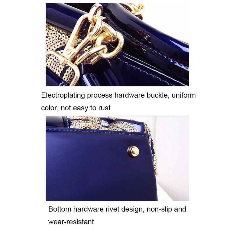 V562-D1088132060DBT-202503041335-05 Shiny Leather Handbag with Single-sided Embroidery - Rice-White - Image 6