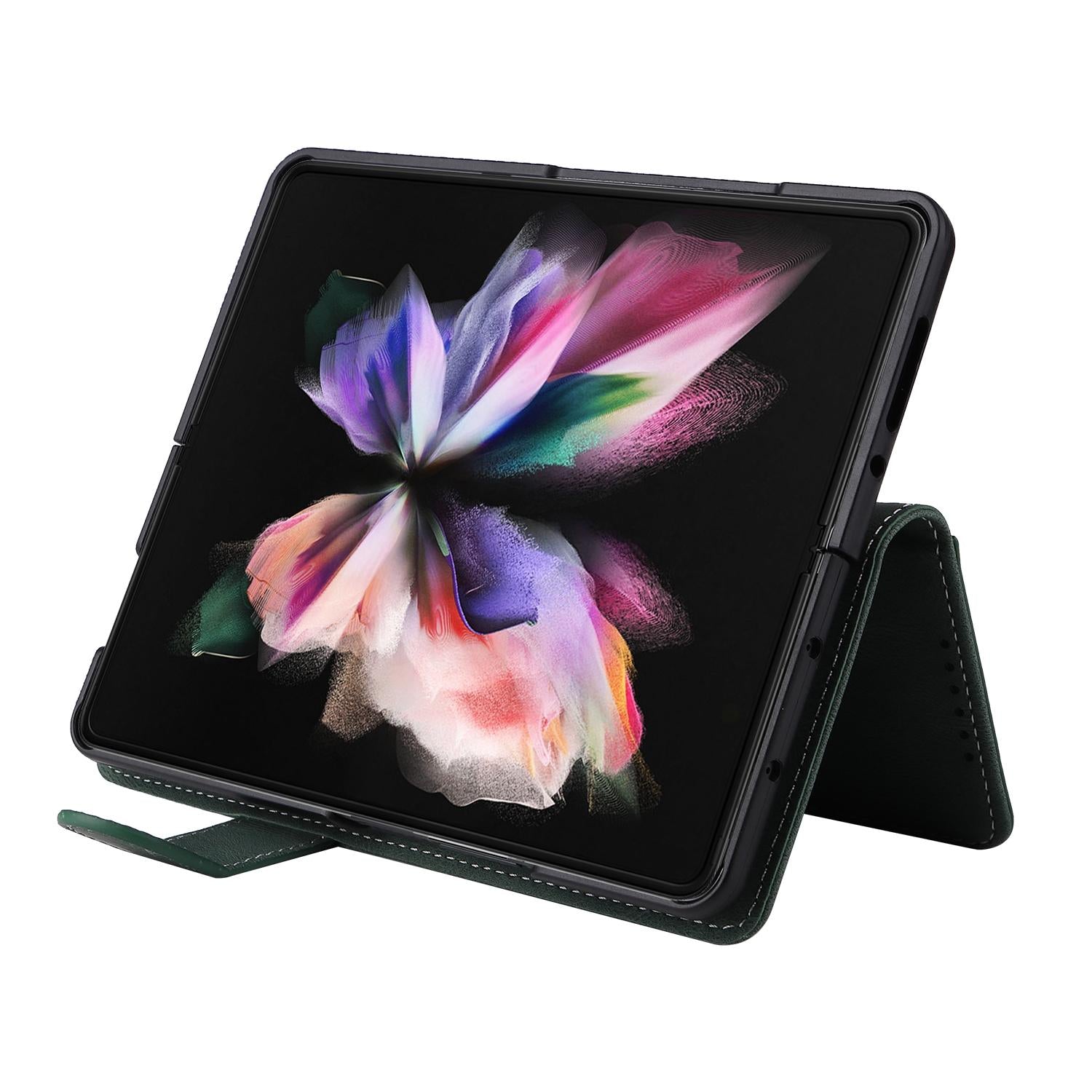 V562-D109206300ADE-202503211352-05 For Samsung Galaxy Z Fold4 5G Foldable Leather Case - Detachable - Black - Image 6