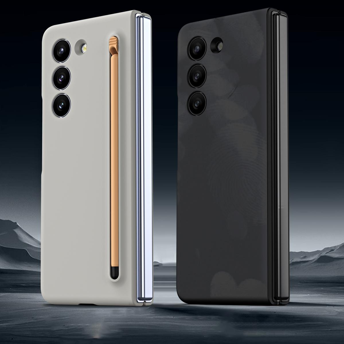 V562-D202663200AYS-202503211326-04 For Samsung Galaxy Z Fold4 5G Enhanced Shockproof Phone Case - Pen Design - Dark Grey - Image 5