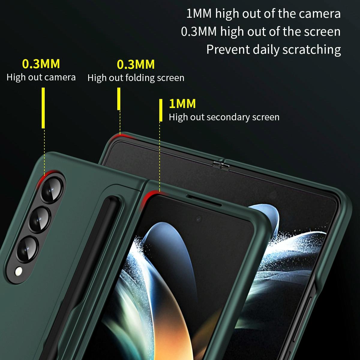 V562-D208520400ADE-202503211336-03 For Samsung Galaxy Z Fold4 5G Detachable Pen & Phone Case - 2 In 1 - Black - Image 4