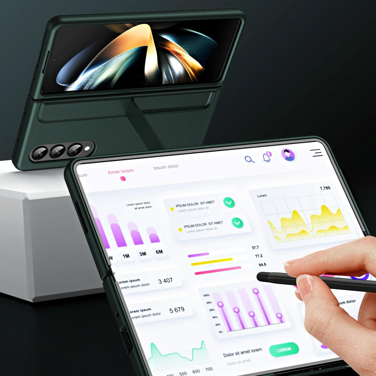 V562-D208520400ADE-202503211336-04 For Samsung Galaxy Z Fold4 5G Detachable Pen & Phone Case - 2 In 1 - Black - Image 5