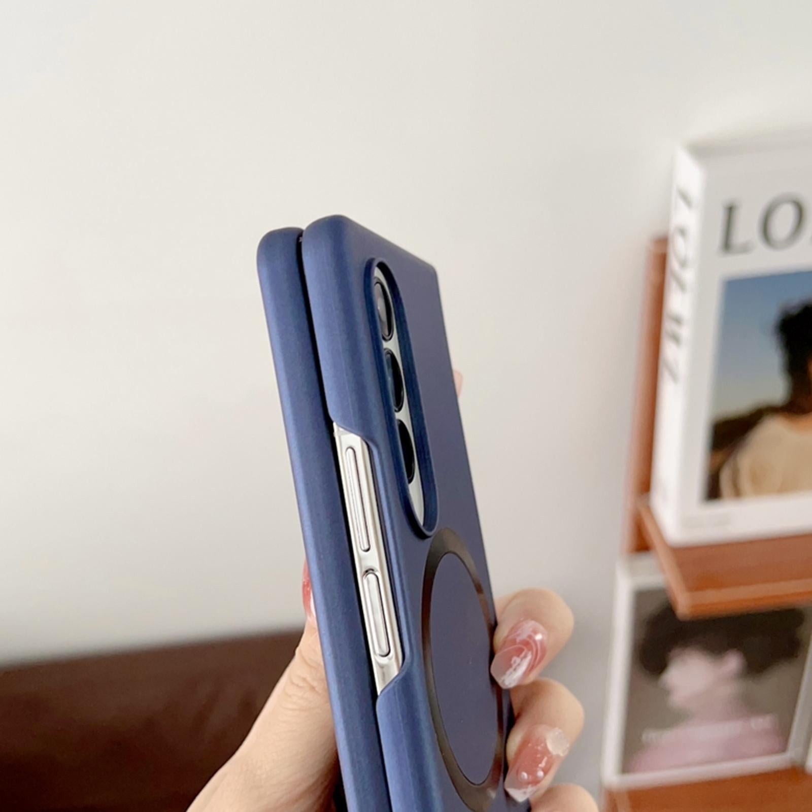 V562-D209933400ADE-202505221906-04 For Samsung Galaxy Z Fold4 5G Shockproof Magnetic Phone Case - Skin Protection - Purple - Image 5