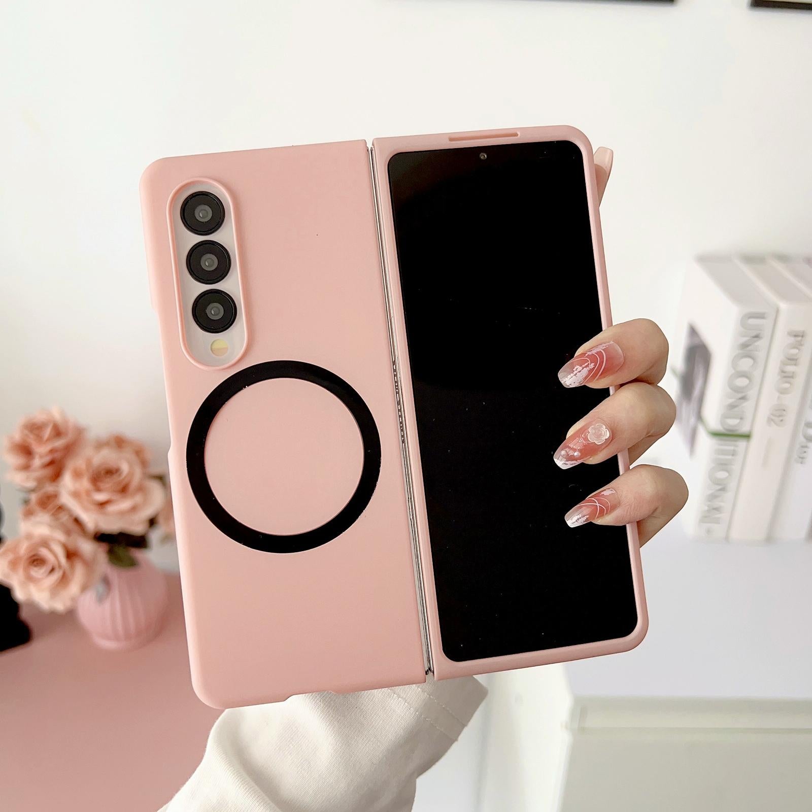 V562-D209933400ADE-202505221906-11 For Samsung Galaxy Z Fold4 5G Shockproof Magnetic Phone Case - Skin Protection - Purple - Image 12