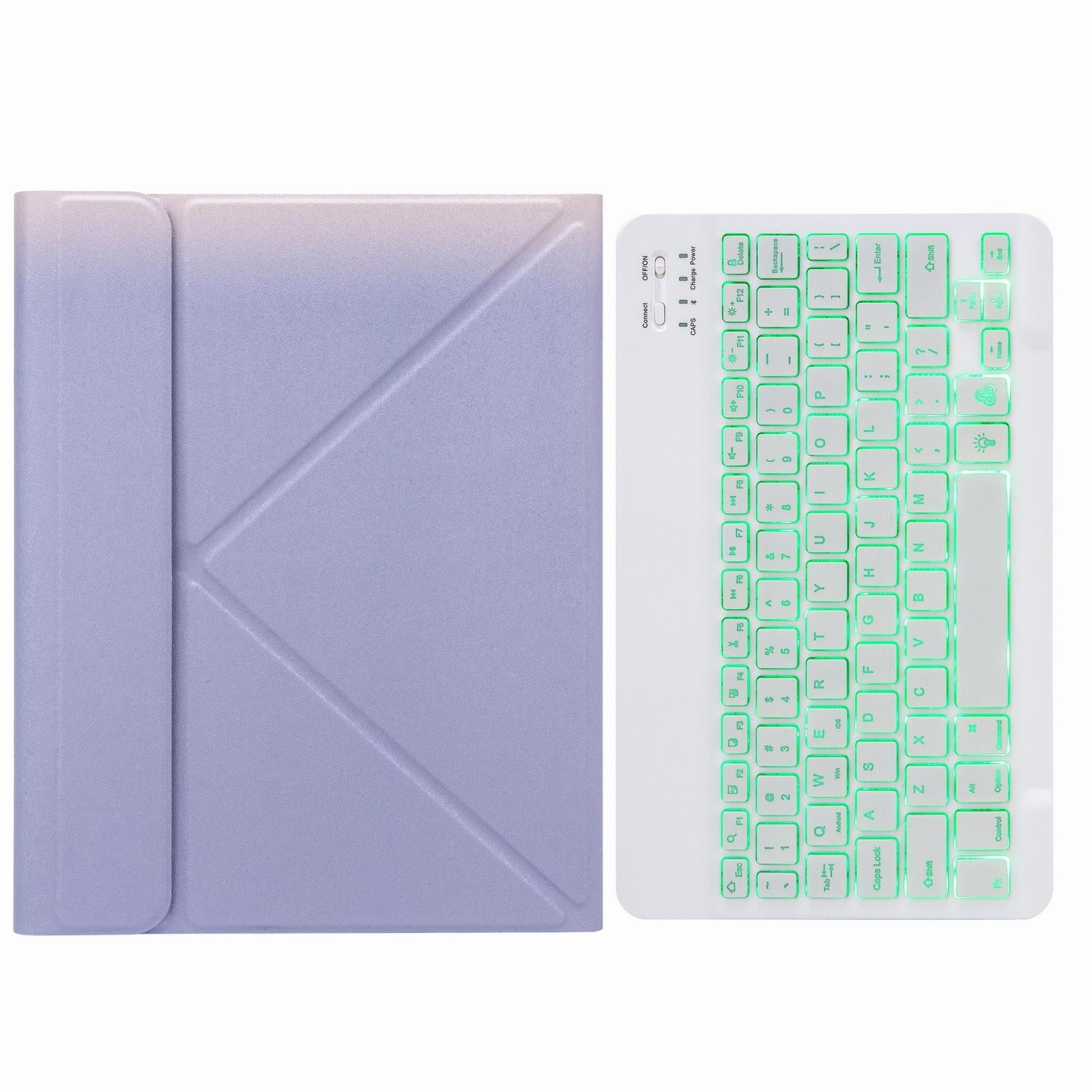 V562-D304064200ADE-202504292013-01 Bluetooth Keyboard Leather Case For Ipad Pro 11 With Three-Fold Holder & Backlight - Black - Image 2