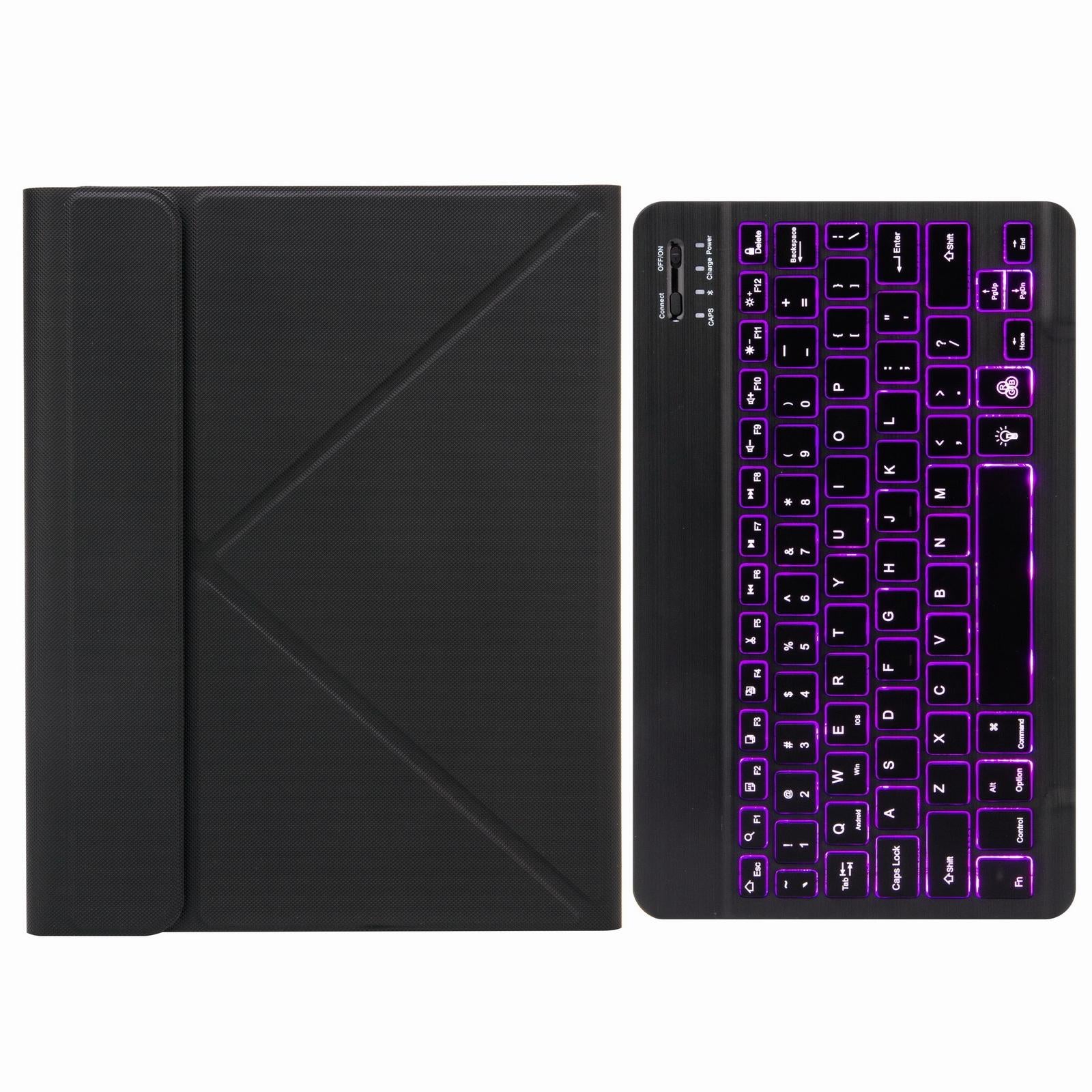 V562-D304064200ADE-202504292013-07 Bluetooth Keyboard Leather Case For Ipad Pro 11 With Three-Fold Holder & Backlight - Black - Image 8