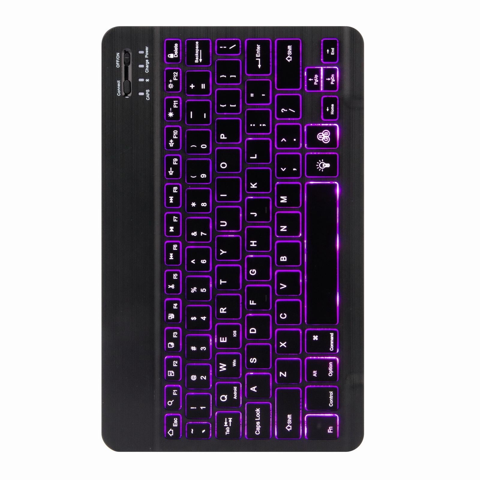 V562-D304064200ADE-202504292013-09 Bluetooth Keyboard Leather Case For Ipad Pro 11 With Three-Fold Holder & Backlight - Black - Image 10