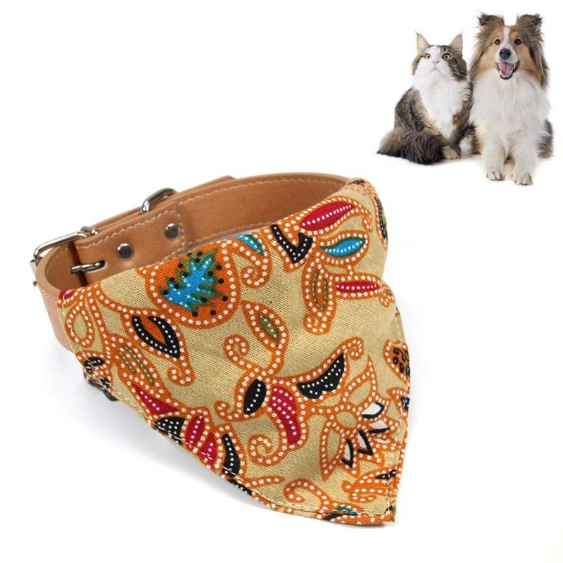 V562-D3061001450DBT-202503201650-03 Pet Bib Cat Headband Dog Saliva Towel Size M - Khaki - Image 4