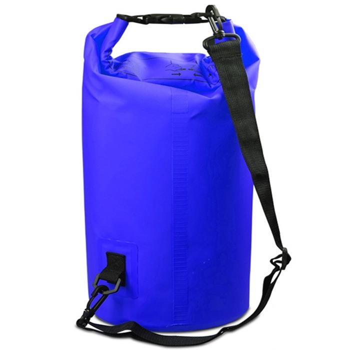 V562-D5985GO-202504251805-00 Waterproof Double Shoulder Bag Dry Sack 20L Capacity - Dark Blue - Image 1