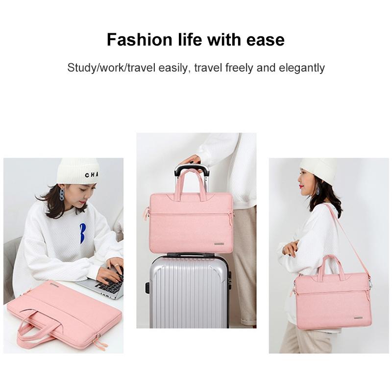 V562-D708722300ADE-202502281845-07 16.1 Inch Inner Bag with Shoulder Strap for Handbag or Laptop - Black - Image 8
