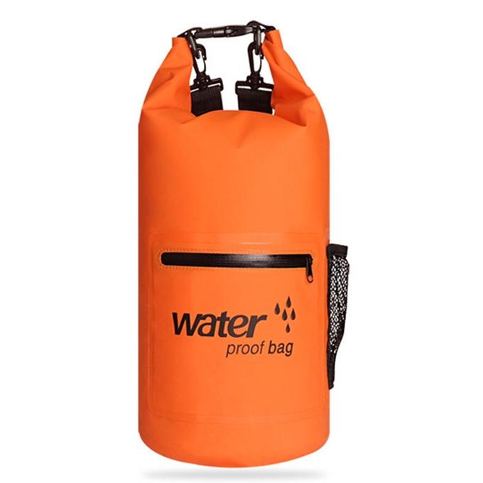 V562-E0685GO-202504251737-00 Waterproof Dual Shoulder Bag 20L Pvc Dry Sack For Outdoor Adventures - Orange - Image 1
