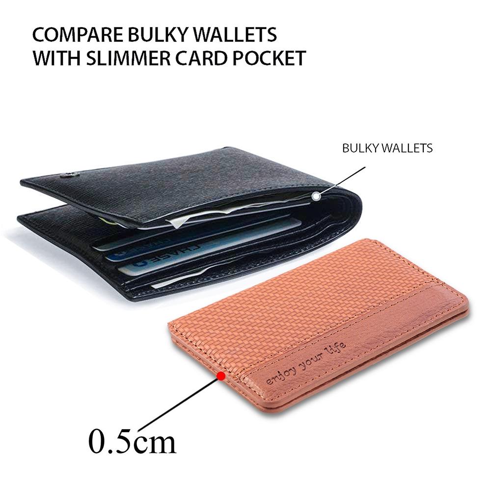 V562-E1007563060DBT-202503280247-02 Universal Phone Card Holder With Bracket Multifunctional - Brown - Image 3
