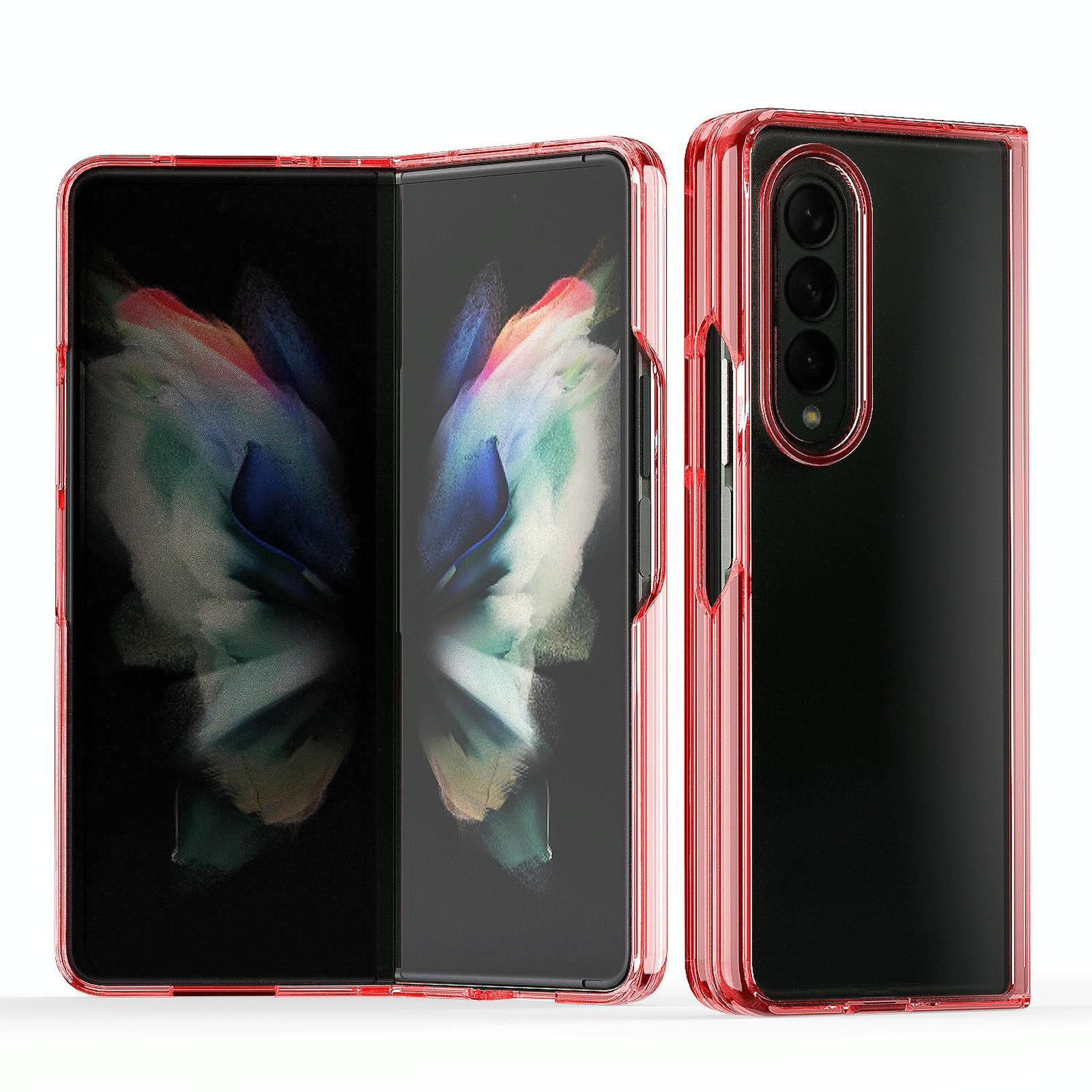 V562-E101044300ADE-202505221853-07 For Samsung Galaxy Z Fold4 5G Clear Acrylic Tpu Phone Case - Red - Image 8