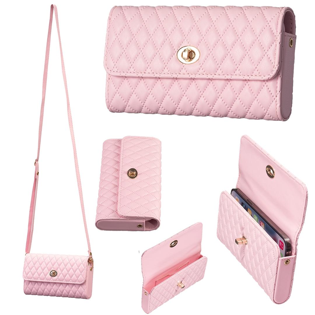 V562-E101408400ADE-202505191620-00 Horizontal Pu Crossbody Shoulder Bag - Pink - Image 1