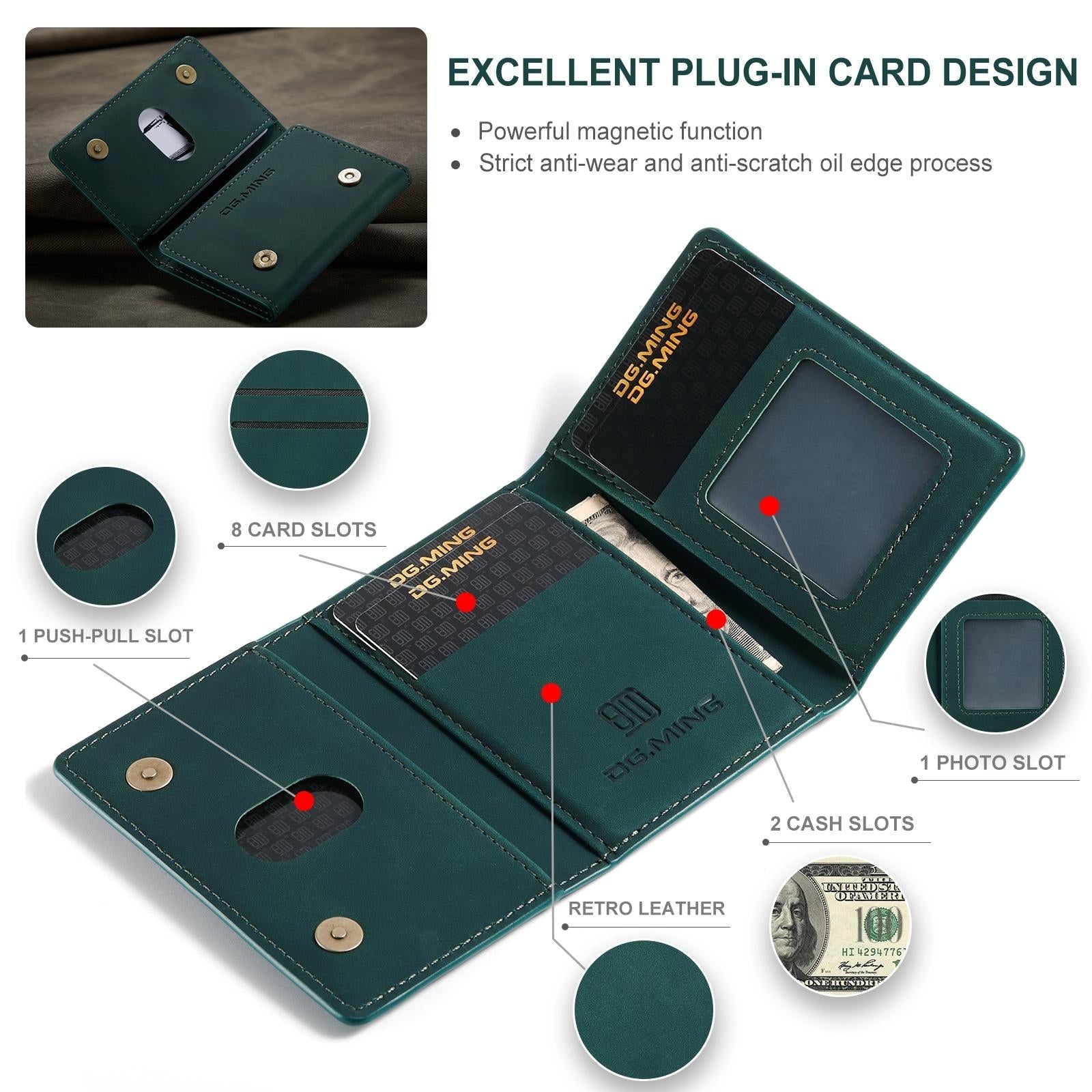 V562-E102242200ADE-202503281849-06 3 Fold Card Bag For Dg.Ming M2 Series Compact & Stylish - Green - Image 7