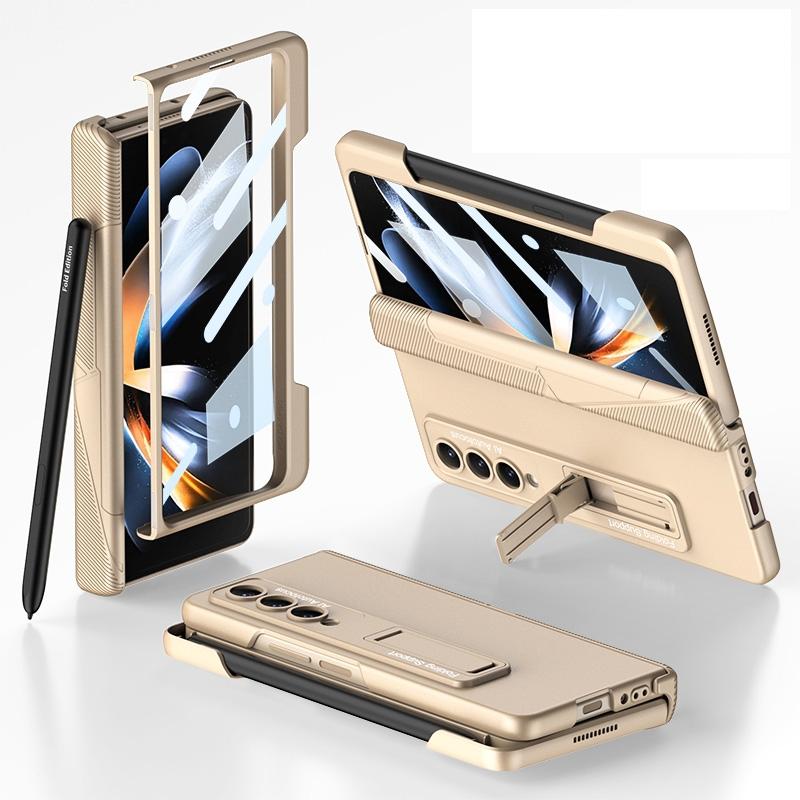 V562-E104057300ADE-202503211316-09 For Samsung Galaxy Z Fold4 5G Foldable Phone Case With Magnetic Closure And Pen Slot - Compact And Convenient - Silver - Image 10