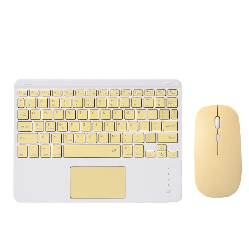 V562-E1042040060DBT-202505261211-14 Portable 9.7 Tablet Keyboard With Bluetooth Touchpad & Mouse Set For Ipad - White + Mouse - Image 15