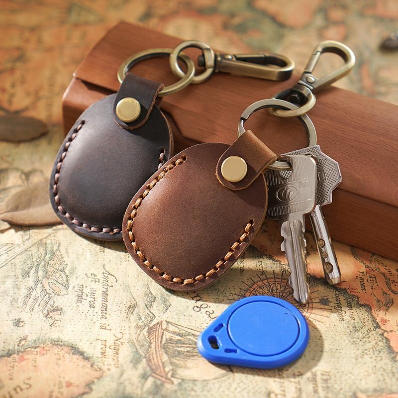 V562-E1069991060DBT-202503280206-06 Vintage Leather Proximity Card Holder Access Control - Green - Image 7