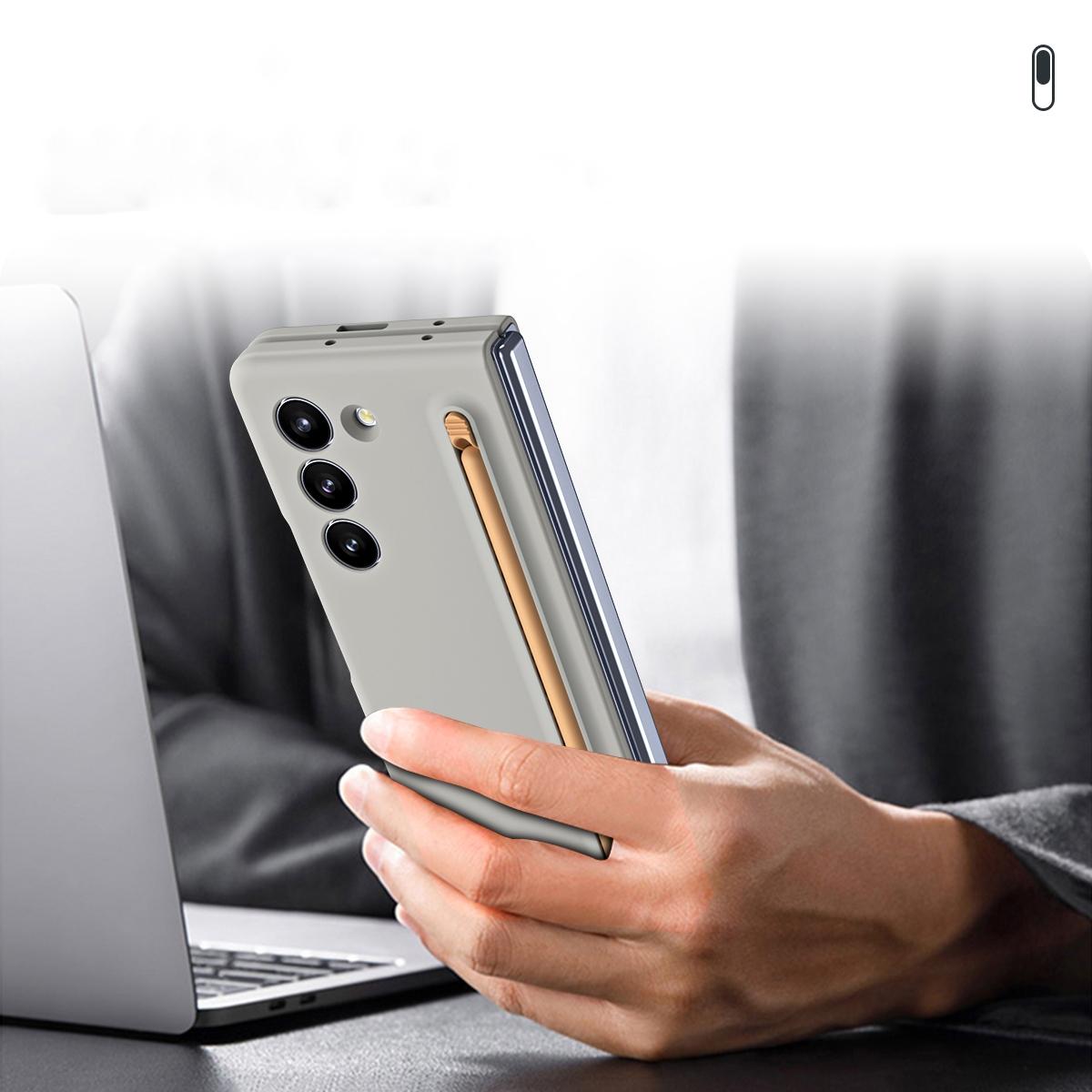 V562-E202663200AYS-202503211326-07 For Samsung Galaxy Z Fold4 5G Enhanced Shockproof Phone Case - Pen Design - Black - Image 8