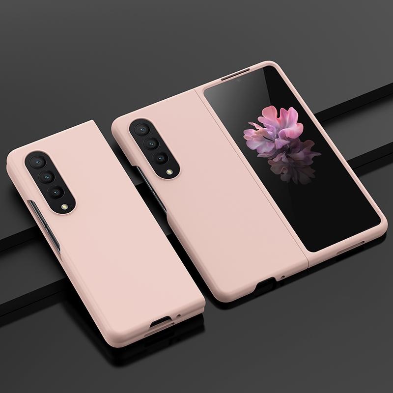 V562-E205451300ADE-202504292035-08 For Samsung Galaxy z Fold4 5G Smooth Skin Phone Case with Big Hole Fuel Injection - Purple - Image 9