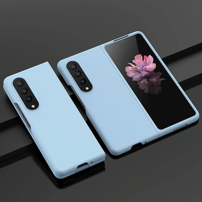 V562-E205451300ADE-202504292035-10 For Samsung Galaxy z Fold4 5G Smooth Skin Phone Case with Big Hole Fuel Injection - Purple - Image 11