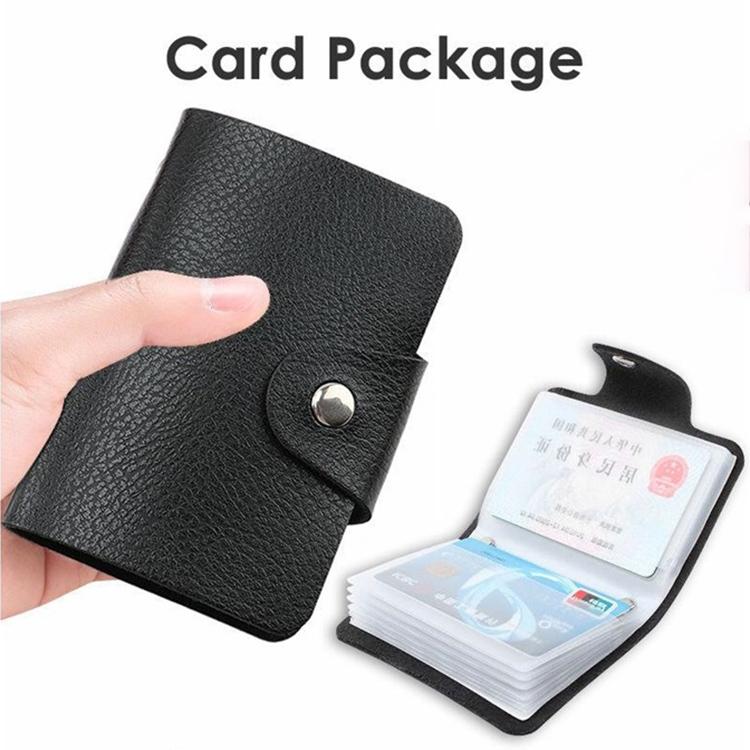 V562-E207466350DBT-202503280305-03 3 Pcs Upgraded Card Bag Transparent Business Card Holder With 12 Slots - Black - Image 4