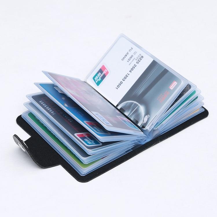 V562-E207466350DBT-202503280305-04 3 Pcs Upgraded Card Bag Transparent Business Card Holder With 12 Slots - Black - Image 5