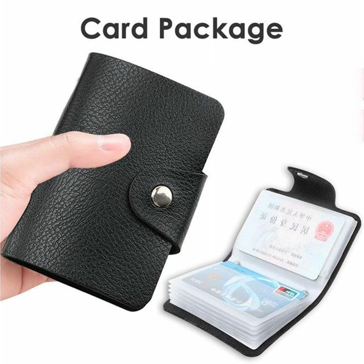 V562-E207466350DBT-202503280305-11 3 Pcs Upgraded Card Bag Transparent Business Card Holder With 12 Slots - Black - Image 12