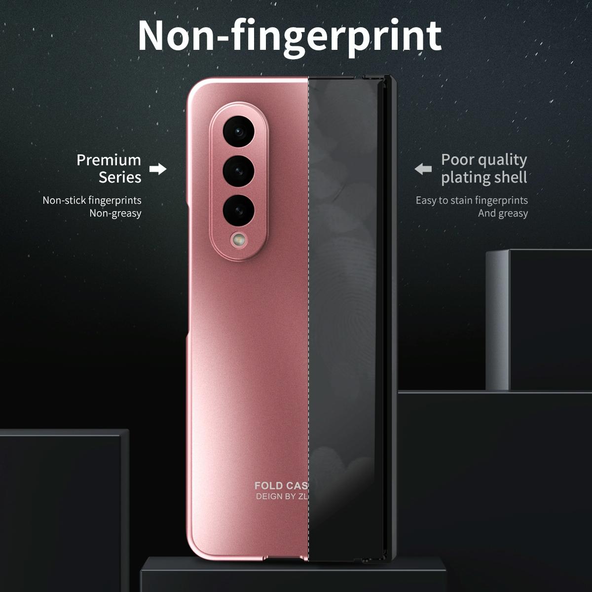 V562-F100224400ADE-202503211430-05 For Samsung Galaxy Z Fold4 5G Foldable Electroplated Case - Blue - Image 6