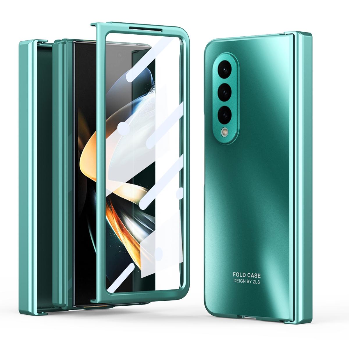 V562-F100224400ADE-202503211430-13 For Samsung Galaxy Z Fold4 5G Foldable Electroplated Case - Blue - Image 14