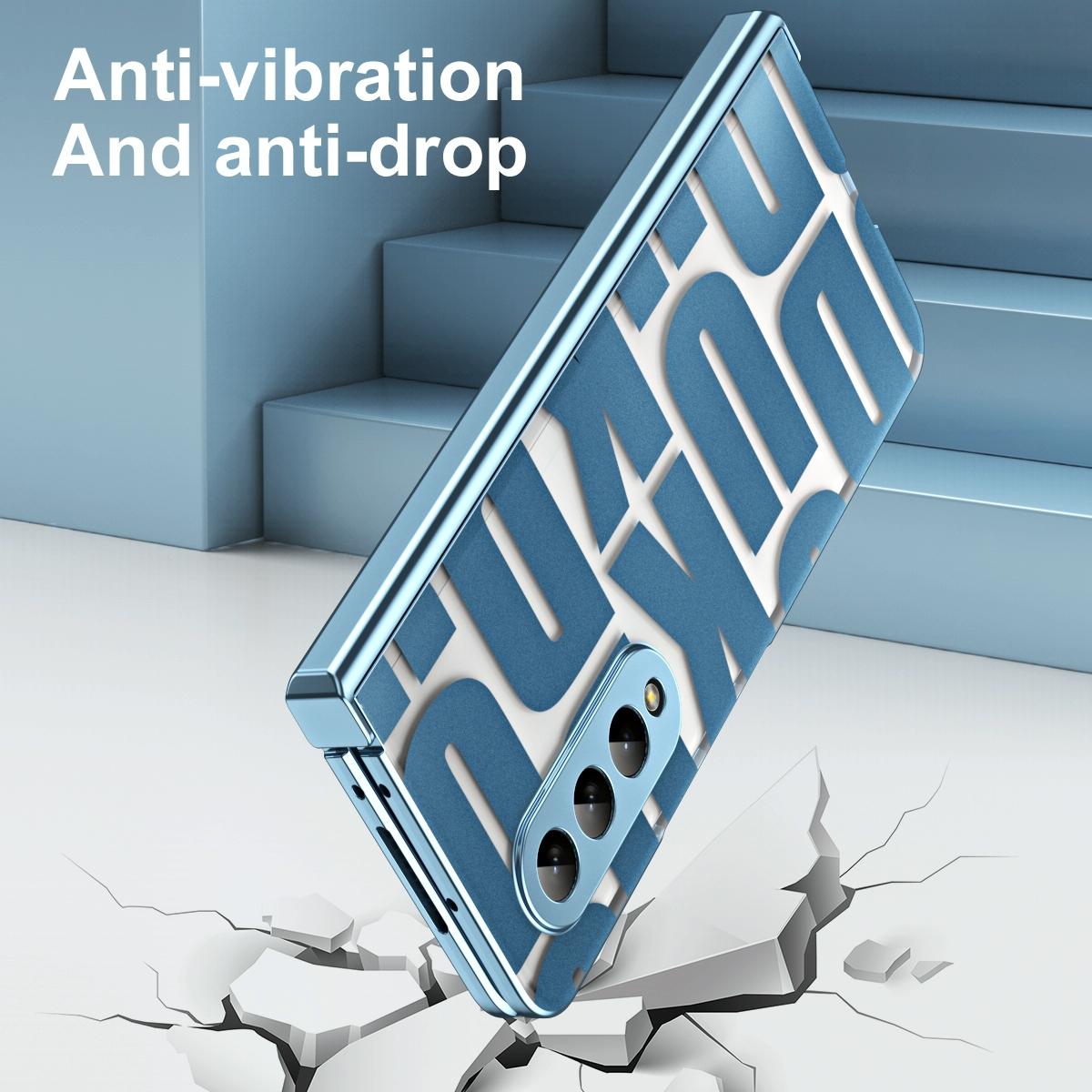 V562-F100607400ADE-202502241325-11 For Samsung Galaxy Z Fold4 5G Foldable Electroplated Phone Case With Hinge - Green - Image 12