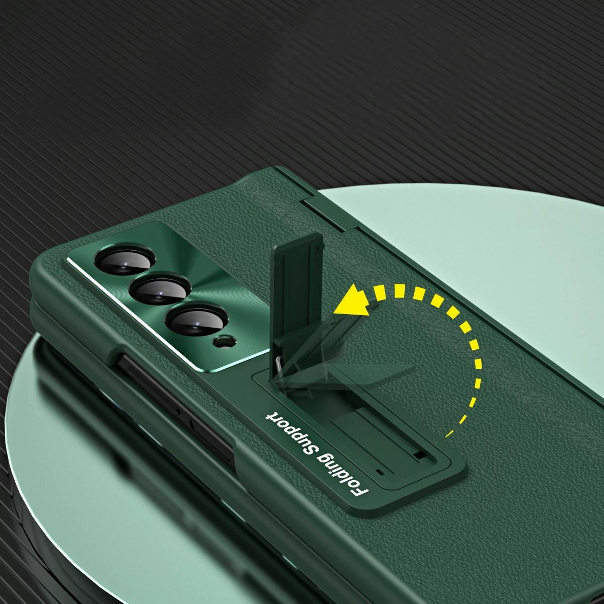 V562-F102511200AYS-202503211320-06 For Samsung Galaxy Z Fold4 5G Foldable Full Body Case - 360 Degree Folding - Green - Image 7