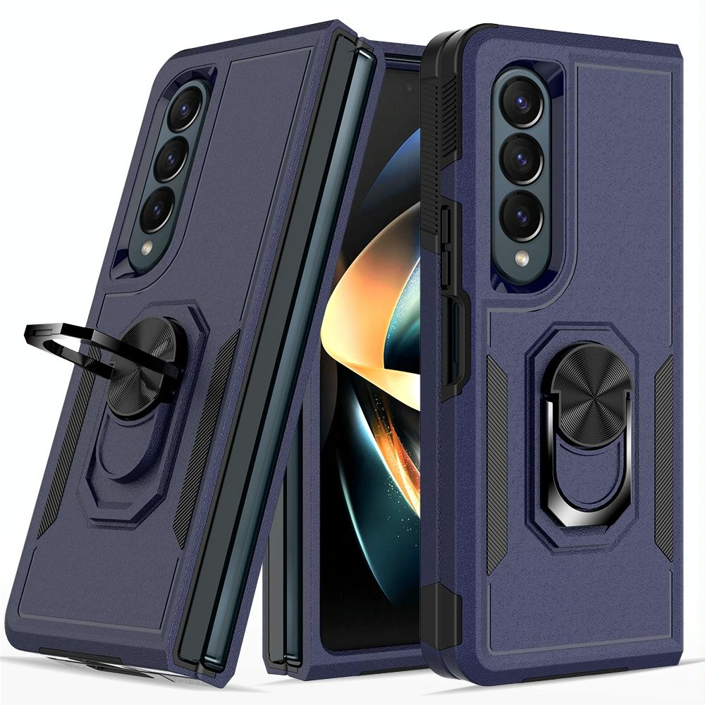 V562-F104869300ADE-226190-01 For Samsung Galaxy Z Fold4 5G Tpu Shockproof Case With Ring - 2 In 1 Design - Purple - Image 2