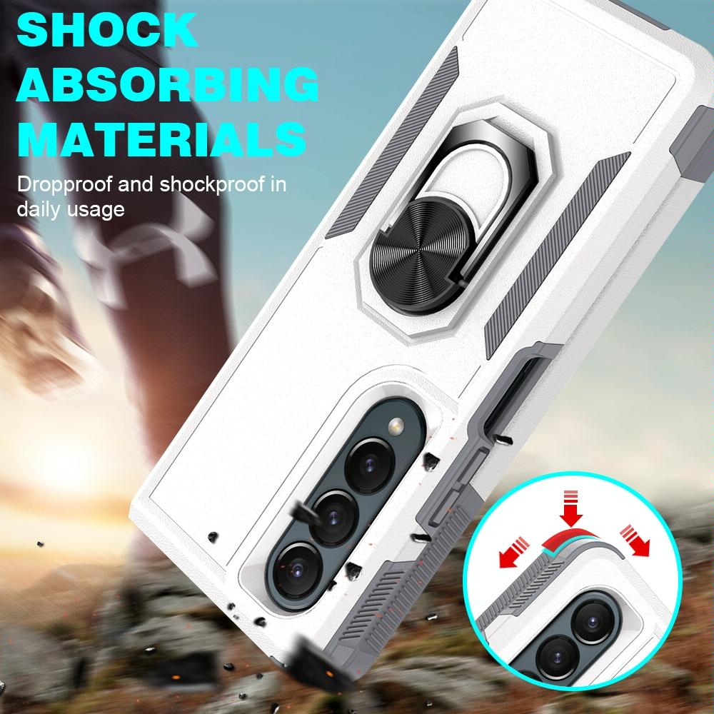 V562-F104869300ADE-226190-06 For Samsung Galaxy Z Fold4 5G Tpu Shockproof Case With Ring - 2 In 1 Design - Purple - Image 7