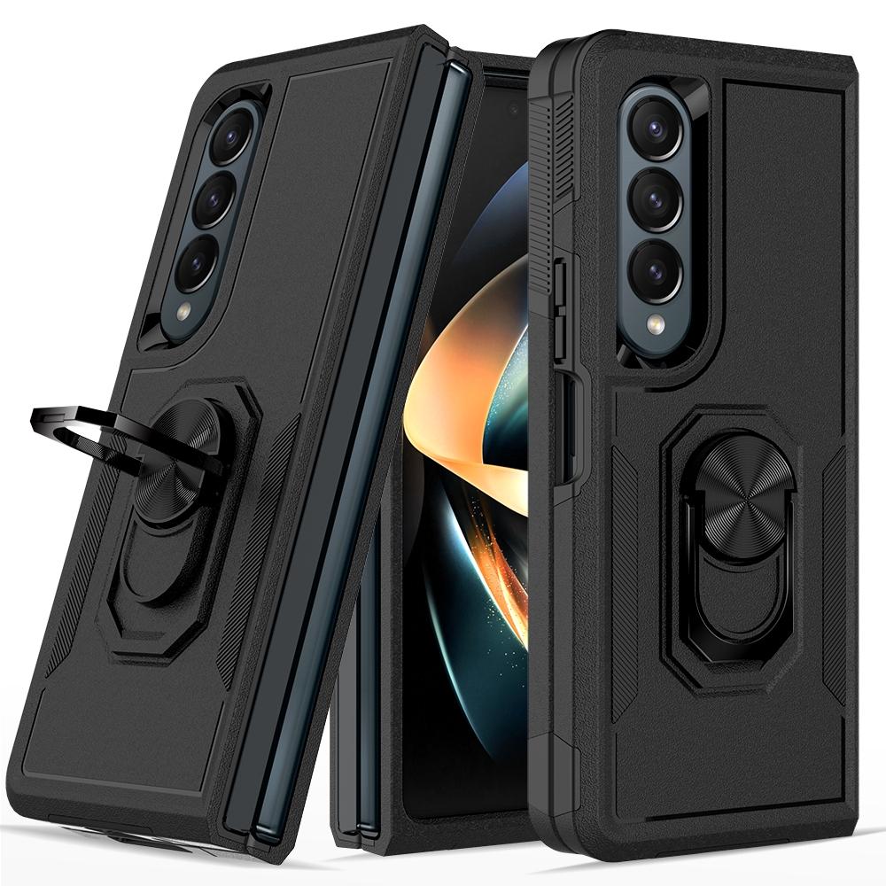 V562-F104869300ADE-226190-13 For Samsung Galaxy Z Fold4 5G Tpu Shockproof Case With Ring - 2 In 1 Design - Purple - Image 14