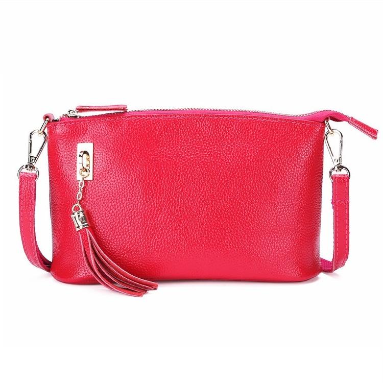 V562-F1057712750DBT-202505191431-00 Fringed One Shoulder Bag For Women Large Capacity Casual - Rose Red - Image 1