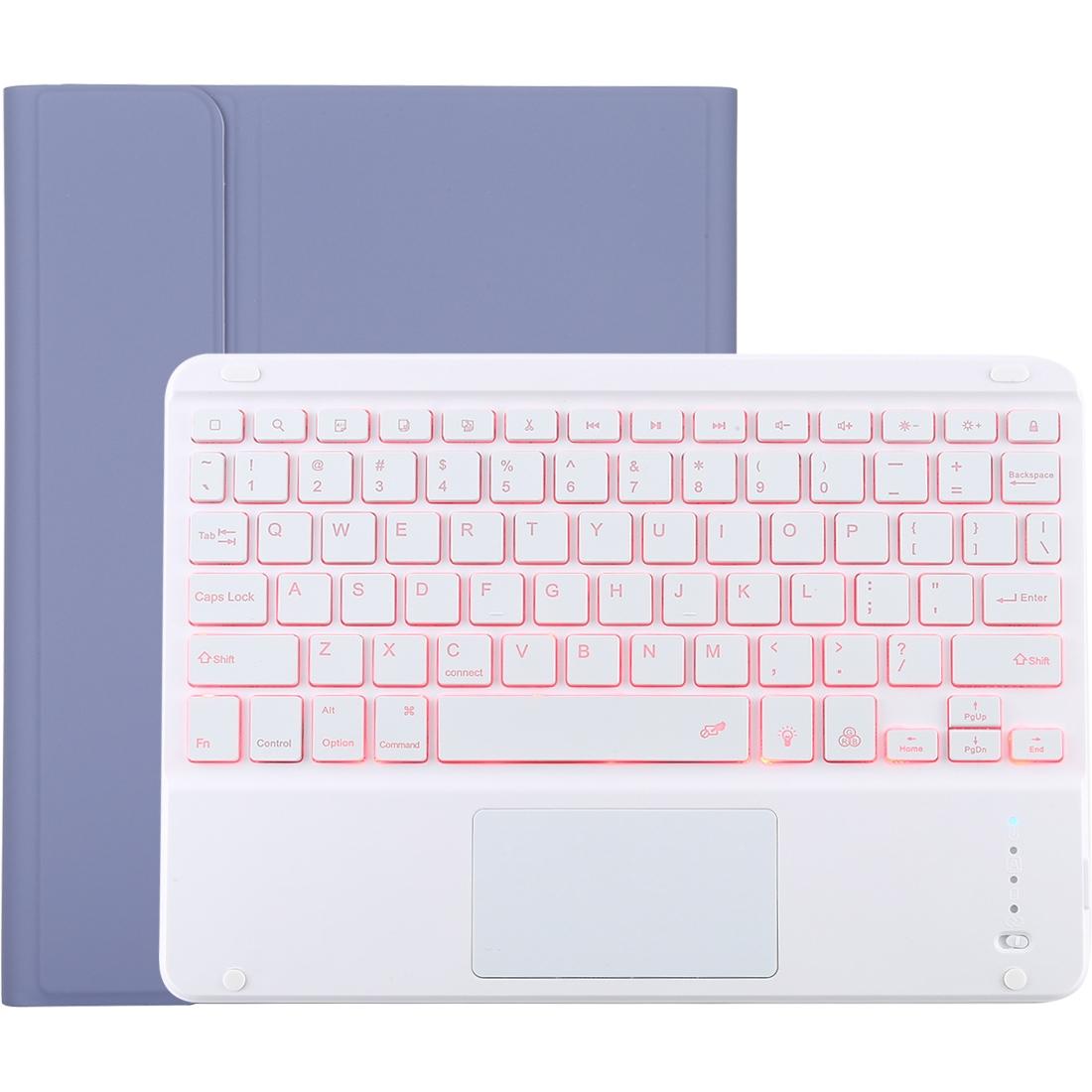 V562-F1065ORPI-202504291842-01 Bluetooth Tablet Case For Ipad 10.2 / Ipad Air 2019 With Touch Pad & Backlight & Pen Holder - Detachable - Pink - Image 2