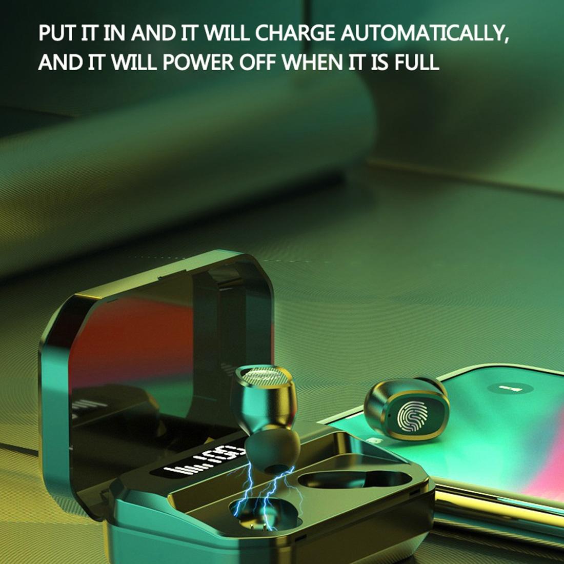 V562-F1546SAS-202505261841-15 Wireless Bluetooth 5.0 Earbuds with Touch Display & Charging Case - Red - Image 16