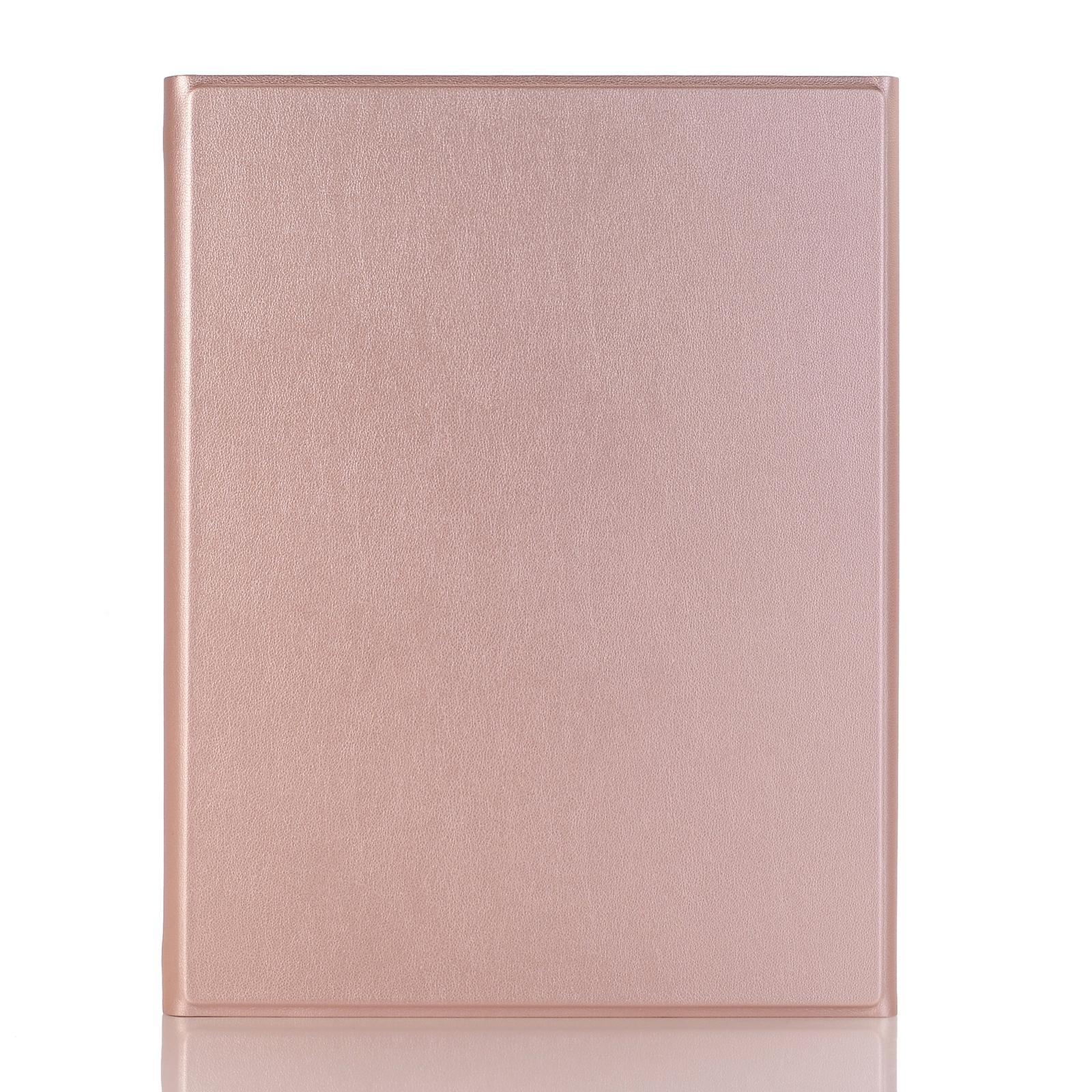 V562-F205893200ADE-202504292005-02 Bluetooth Keyboard Leather Case For Ipad Pro 10.5 With Touch Control - Lambskin Texture Compatible With 10.2 2021 & 2020 & 2019 / Air 3 - Pink - Image 3