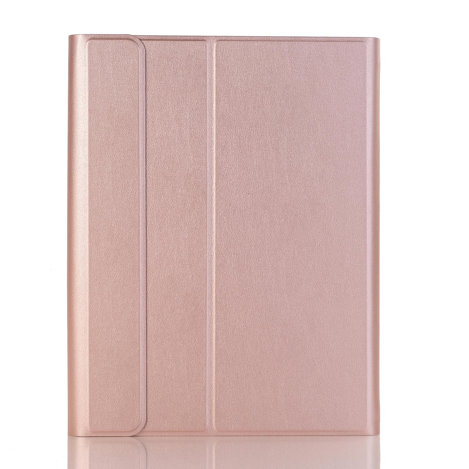 V562-F205893200ADE-202504292005-03 Bluetooth Keyboard Leather Case For Ipad Pro 10.5 With Touch Control - Lambskin Texture Compatible With 10.2 2021 & 2020 & 2019 / Air 3 - Pink - Image 4