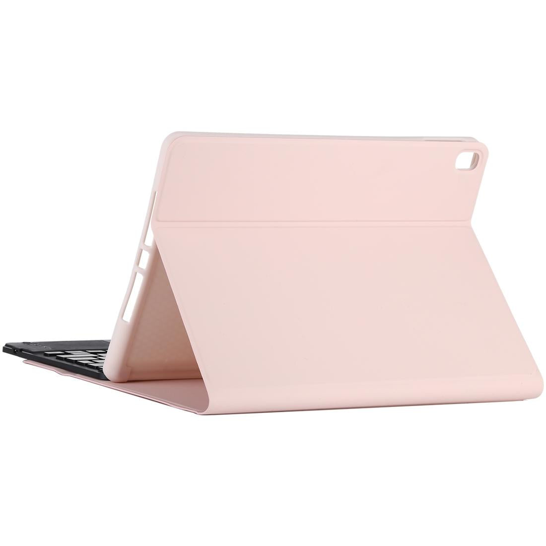 V562-F2065ORPI-202509011202-13 Bluetooth Tablet Case For Ipad 10.2 / Ipad Air 2019 With Touch Pad & Backlight & Pen Holder - Detachable Microfiber Leather - Pink - Image 14