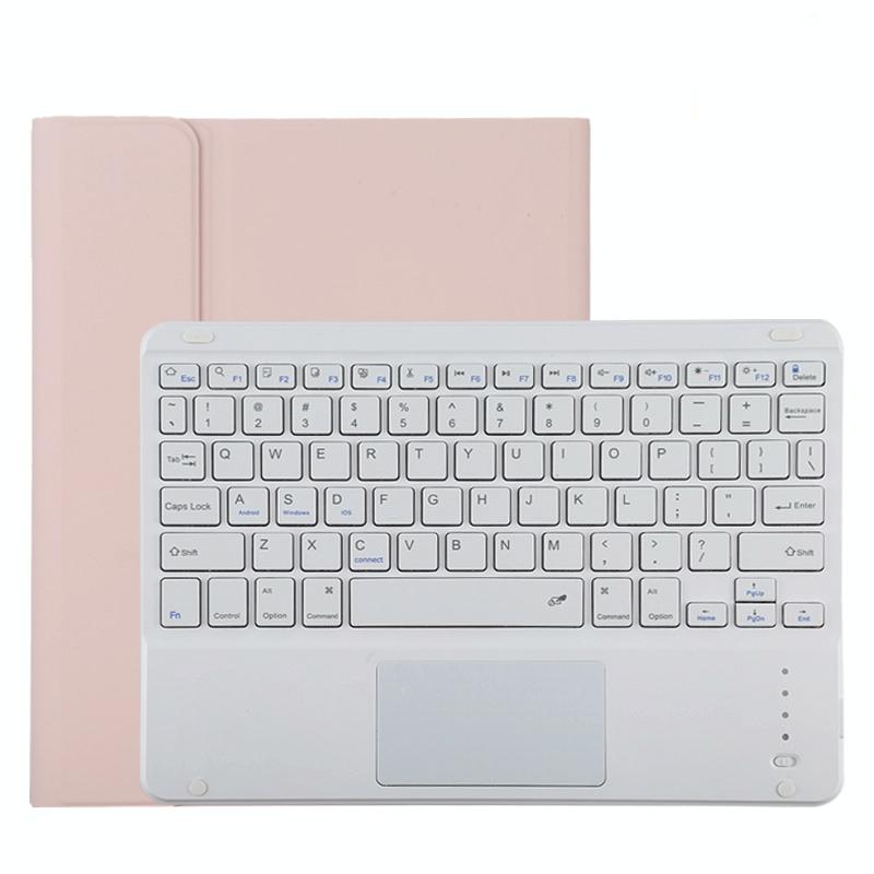 V562-F2415ORPI-202504291840-10 Bluetooth Tablet Case For Ipad Pro 11 With Touchpad & Pen Slot - Detachable Microfiber Leather - Pink - Image 11