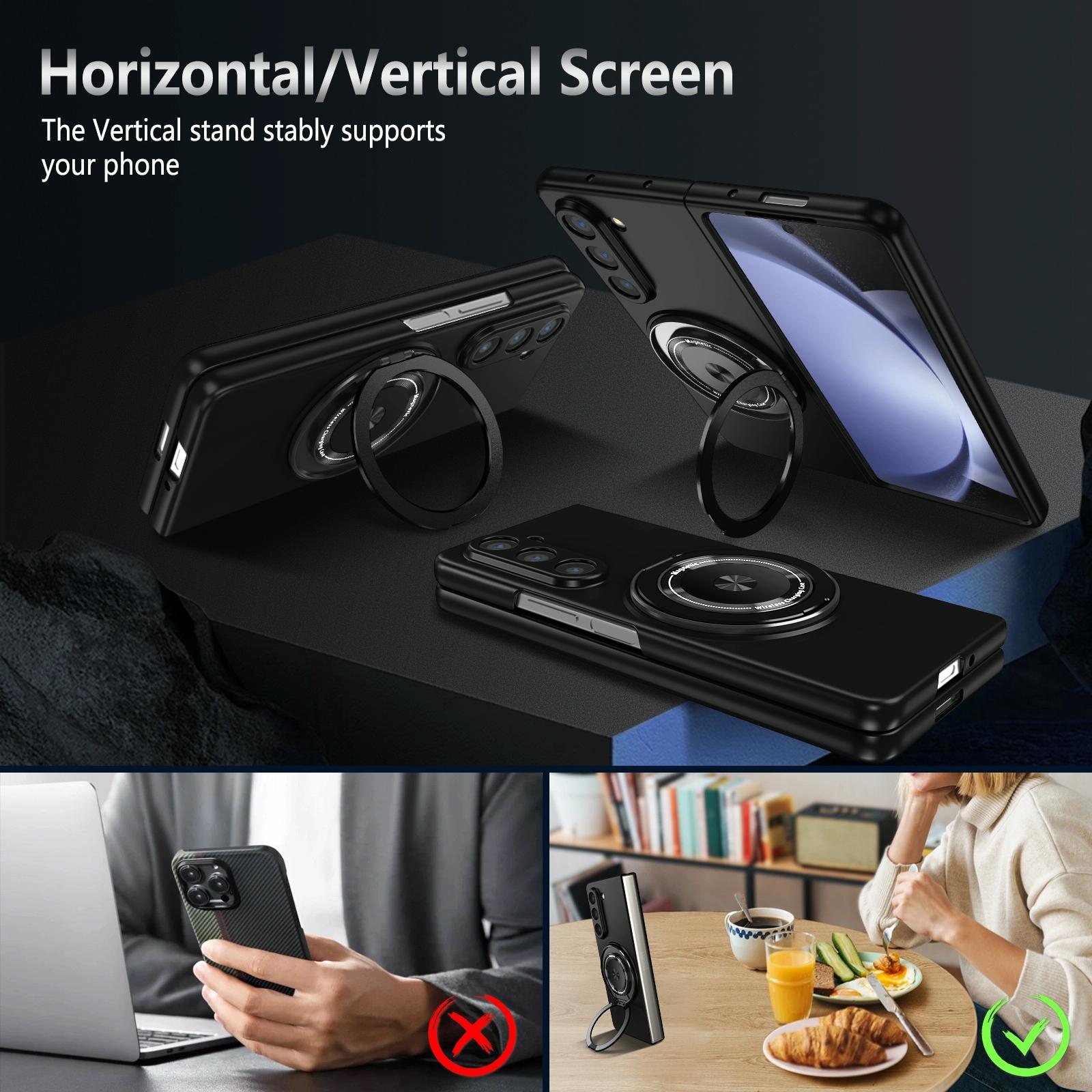 V562-F502492600ADE-202503211305-04 For Samsung Galaxy Z Fold4 5G Shockproof 360 Degree Rotating Case - Purple - Image 5