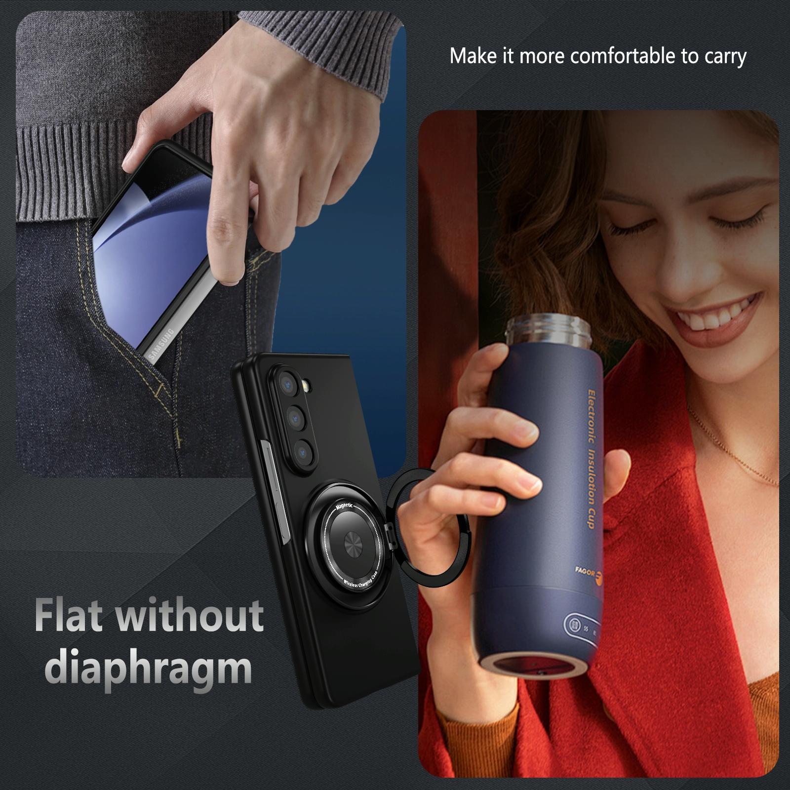 V562-F502492600ADE-202503211305-05 For Samsung Galaxy Z Fold4 5G Shockproof 360 Degree Rotating Case - Purple - Image 6