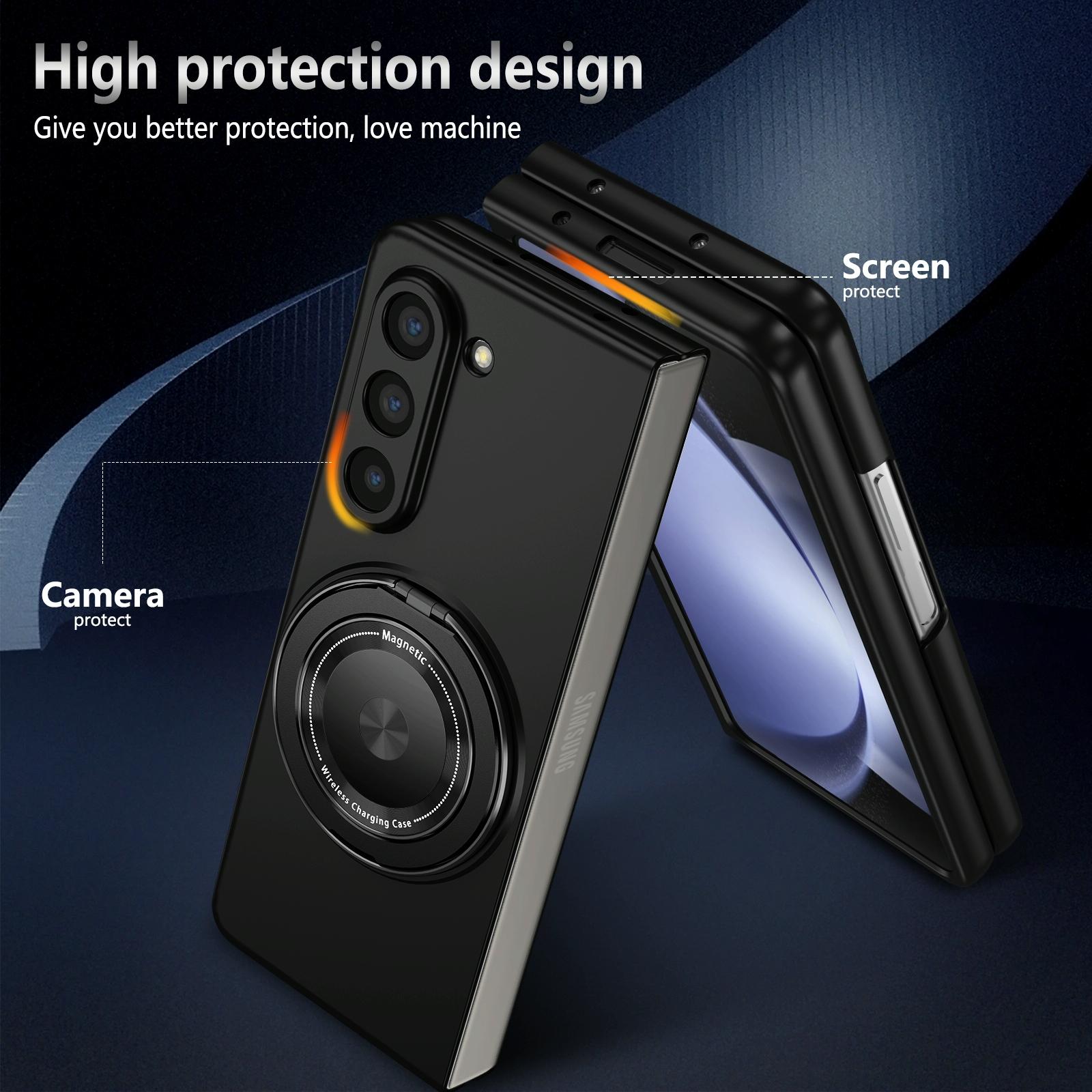 V562-F502492600ADE-202503211305-07 For Samsung Galaxy Z Fold4 5G Shockproof 360 Degree Rotating Case - Purple - Image 8