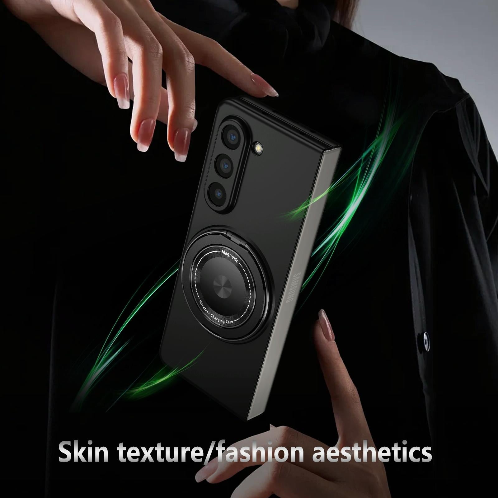 V562-F502492600ADE-202503211305-08 For Samsung Galaxy Z Fold4 5G Shockproof 360 Degree Rotating Case - Purple - Image 9