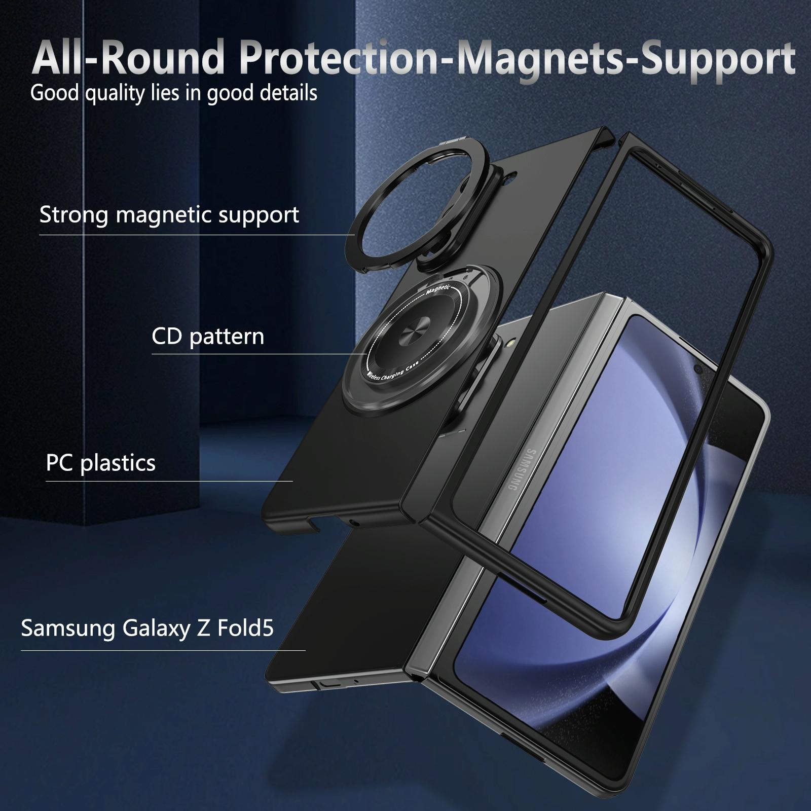 V562-F502492600ADE-202503211305-09 For Samsung Galaxy Z Fold4 5G Shockproof 360 Degree Rotating Case - Purple - Image 10