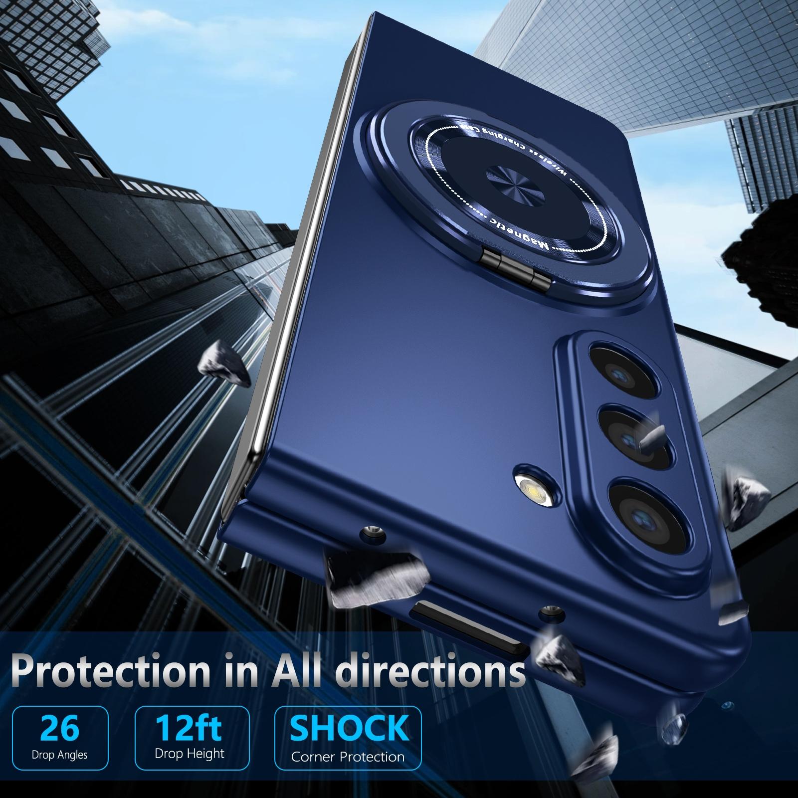 V562-F502492600ADE-202503211305-11 For Samsung Galaxy Z Fold4 5G Shockproof 360 Degree Rotating Case - Purple - Image 12