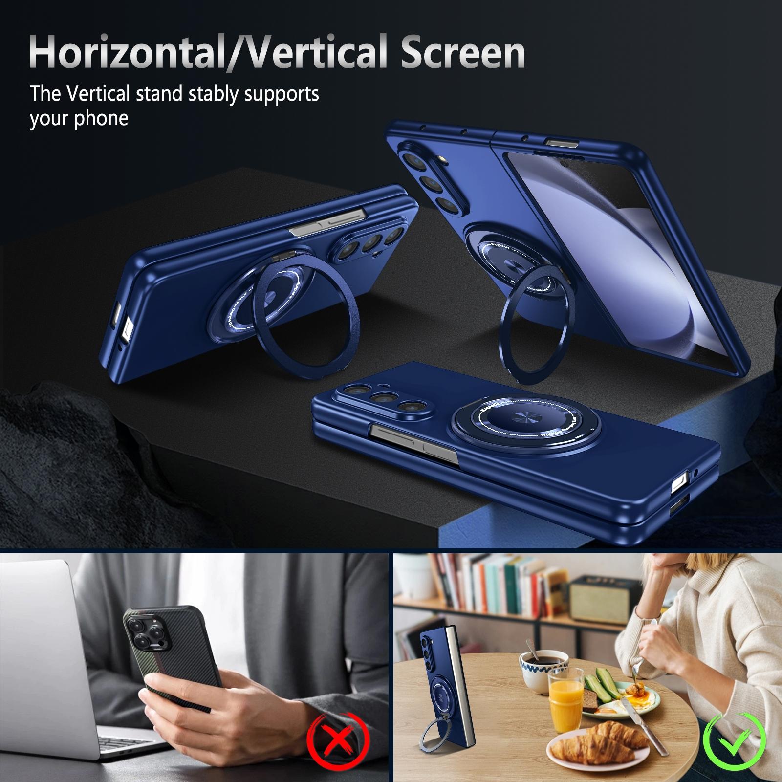 V562-F502492600ADE-202503211305-13 For Samsung Galaxy Z Fold4 5G Shockproof 360 Degree Rotating Case - Purple - Image 14