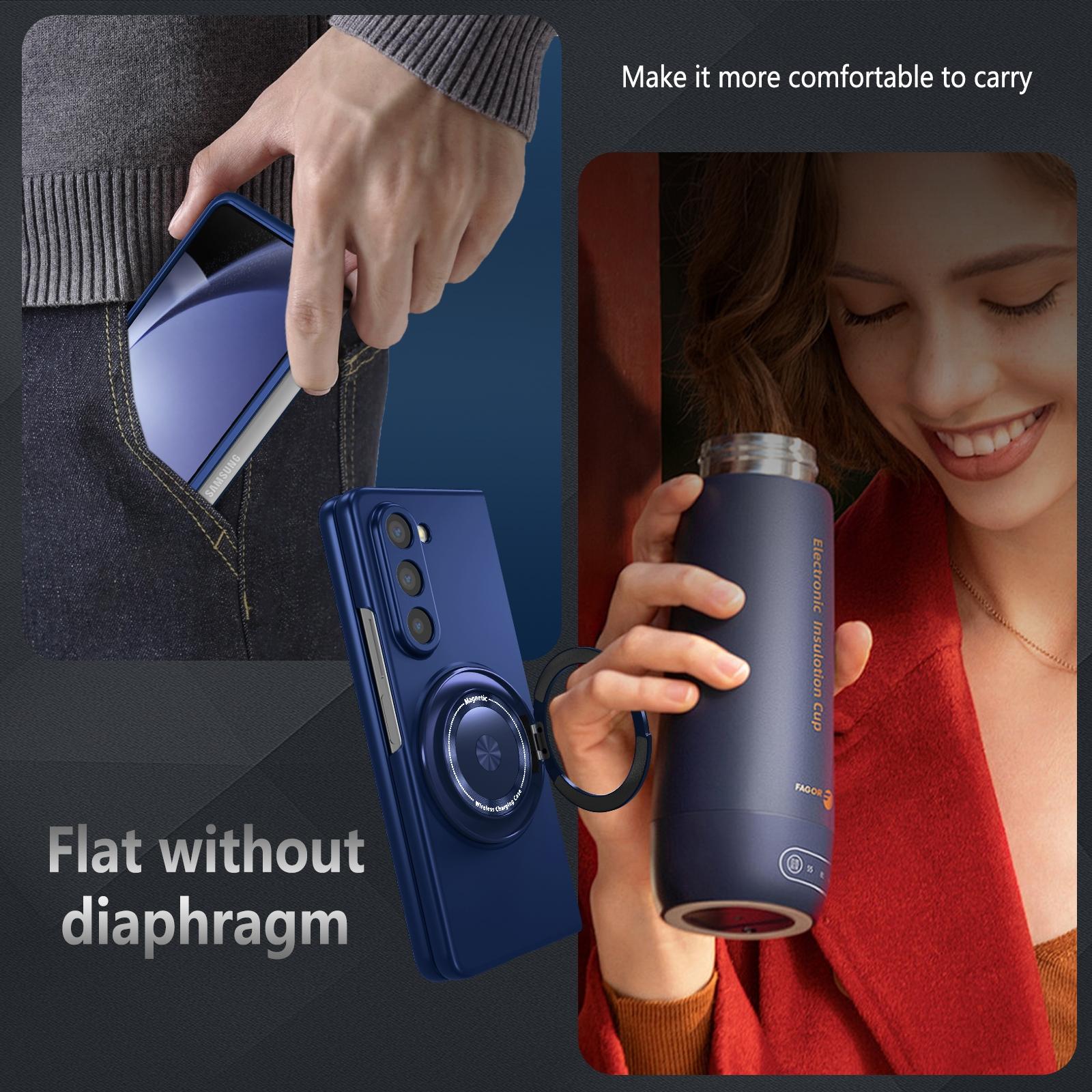 V562-F502492600ADE-202503211305-14 For Samsung Galaxy Z Fold4 5G Shockproof 360 Degree Rotating Case - Purple - Image 15